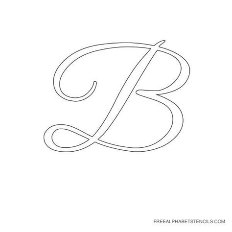 Free Cut Out Printable Cursive Letter Stencils