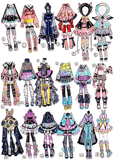 CLOSED Outfit designs by Guppie-Vibes on DeviantArt