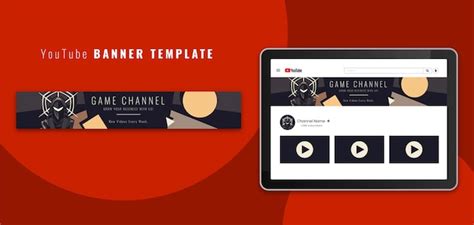 Premium Vector | Abstract youtube banner template flat style