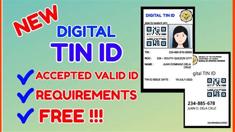 TIN ID Online: Digital TIN ID Requirements - BIR VALID ID Online Application [ NEW TIN ID ...