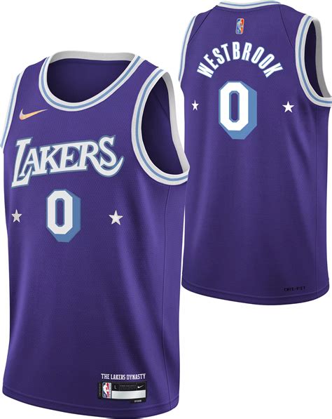 Nike Youth 2021-22 City Edition Los Angeles Lakers Russell Westbrook #0 ...