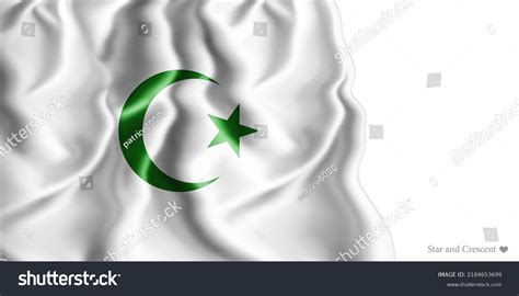 Star Crescent Flagislamic Religion Symbol3d Illustration Stock ...