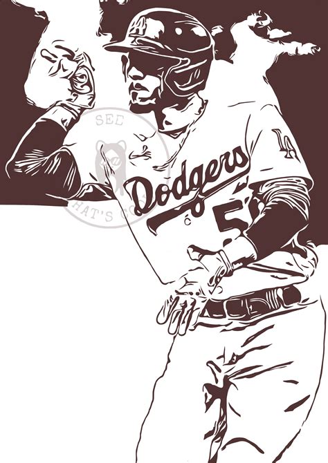 Mookie Betts Dodgers SVG Cut File JPG File - Etsy