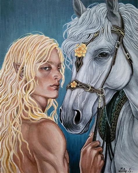 Glorfindel and Asfaloth, by me/Lilysayana : r/TolkienArt