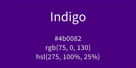 Indigo Color Code is #4b0082