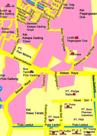 Bekasi Map and Bekasi Satellite Image