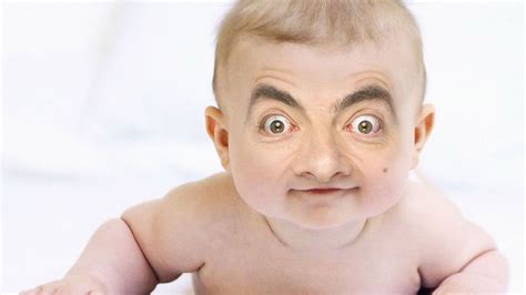 Funny Baby Mr Bean Face White Background HD Funny Face Wallpapers | HD Wallpapers | ID #76665