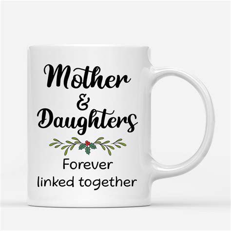 Mother & Daughters Forever Linked Together Mug - Personalized Christmas ...