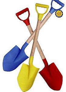 Wood Handle Plastic Sand Shovel Kids - Yellow