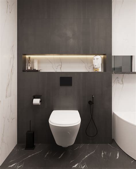 Monochrome bathroom for Duo interiors on Behance