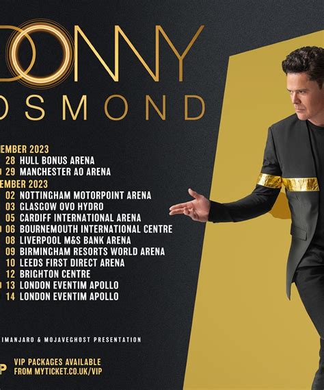 Donny Osmond - 2023 UK Tour - 13 December 2023 - Eventim Apollo - Event ...