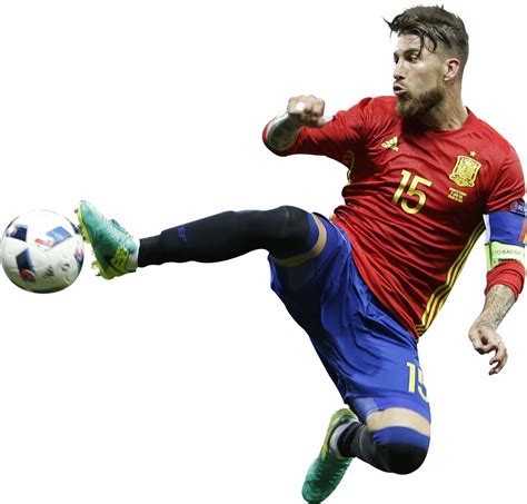 Sergio Ramos Spain football render - FootyRenders