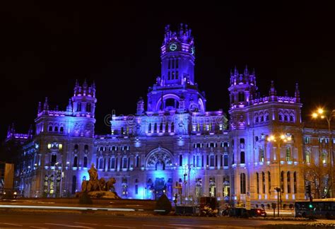 Plaza De Cibeles In By Night - Spain Stock Photo - Image: 22841850