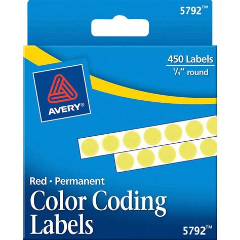 Avery Permanent Color Coding Labels, 1/4" Round, Pack of 450, Available in Multiple Colors ...