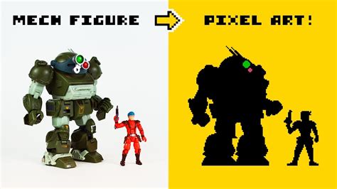 Creating Pixel Art from a Mech Figure (Armored Trooper Votoms) - YouTube