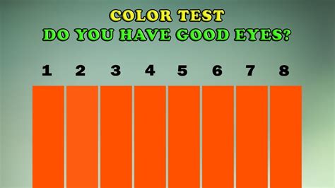 How Good Are Your Eyes Color Test - Optical illusions Eye Test #3 - YouTube