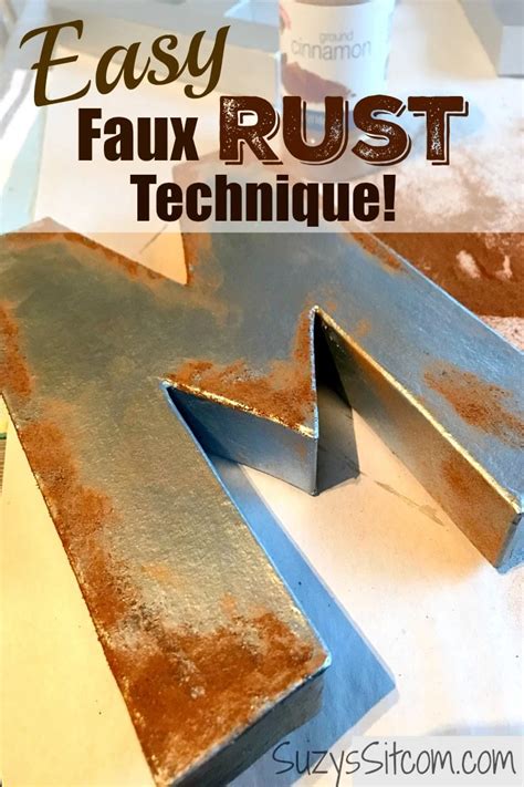 Easy Faux Rust Technique For Home Decor | Faux rust, Rust paint, Faux ...
