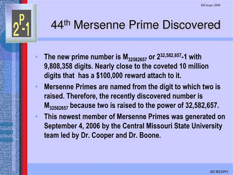 PPT - The Primal Enigma of Mersenne Primes PowerPoint Presentation, free download - ID:825064