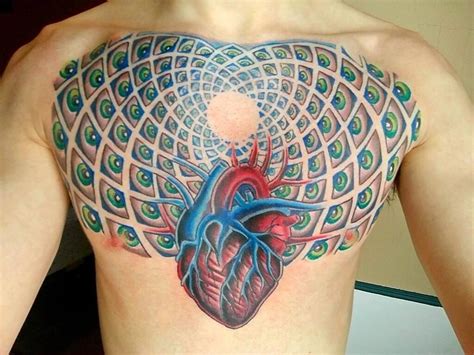 Alex Grey Fractal Heart Tattoo Baby Tattoos, Tattoos For Guys, Cool Tattoos, Chest Tattoo, Ink ...