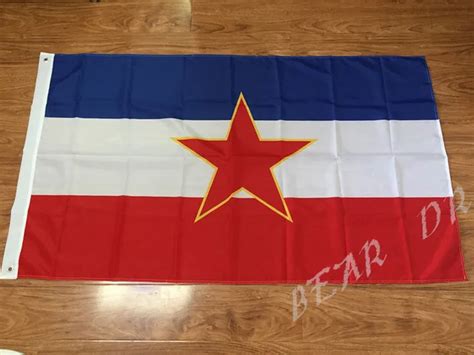 3X5FT Old Yugoslavia Flag Polyester 1945 1992 SFRJ Yugoslav Yugoslavia ...