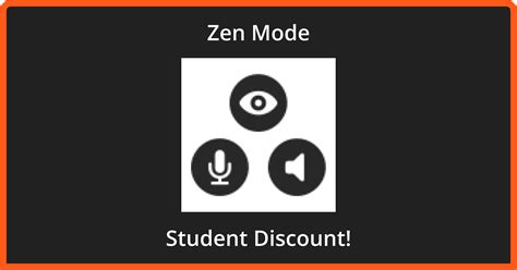 50% Off | Zen Mode Student Discount | November 2024