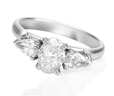 Fiona – Oval Diamond And Pear Diamond Engagement Ring – Jewellery Shop ...