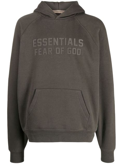 FEAR OF GOD ESSENTIALS Essentials logo-print Hoodie - Farfetch