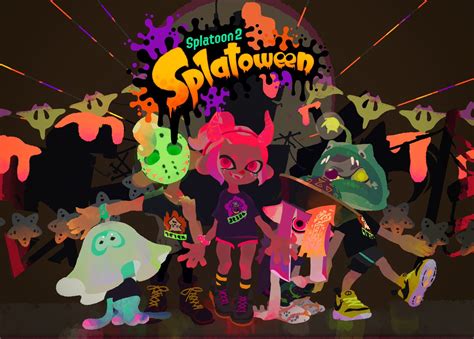 Splatoon 2 - worldwide Halloween Splatfest art