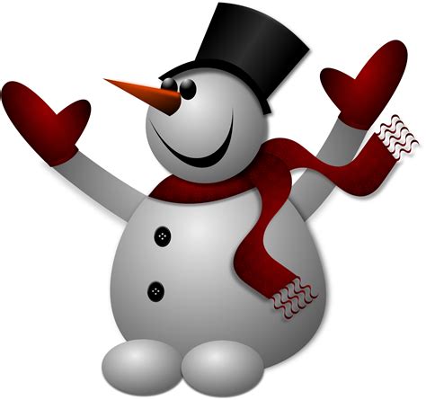 Clipart - Happy Snowman 2
