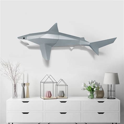 Video Games: 3D Great White Shark Paper Model Toy Home Decor Living ...