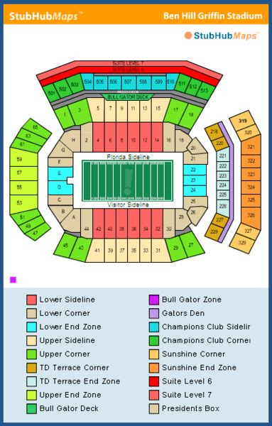 Florida Gators Stadium Seating Chart