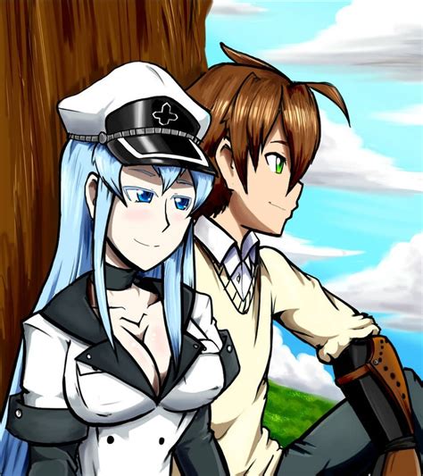 Tatsumi and Esdeath (First version) by Wideeyedwanderrer on DeviantArt