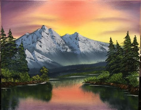 Gray Mountain. Painting | Mountain sunset art, Mountain artwork ...