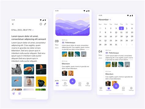 Diary App by Dzianis Anchukou for Digitalchemy on Dribbble