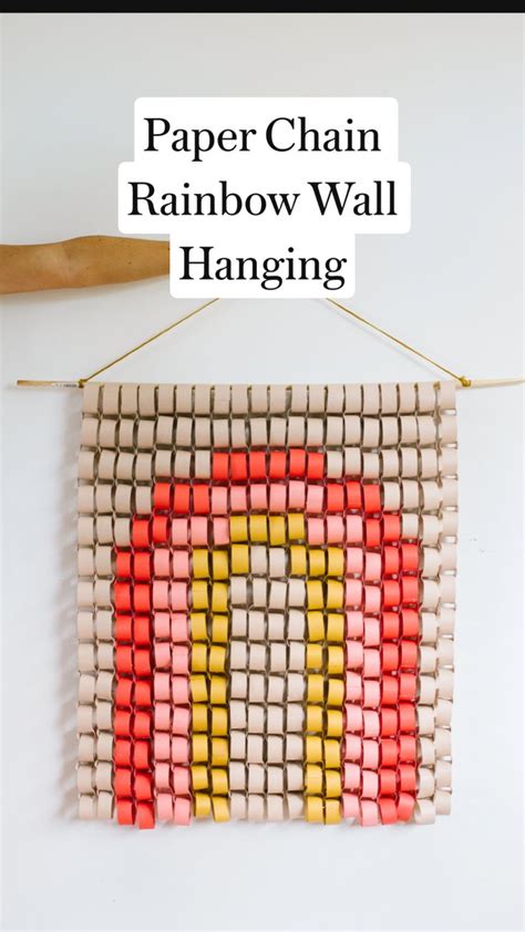 Paper Chain Rainbow Wall Hanging: An immersive guide by The Pretty Life Girls | Crafts, DIY ...