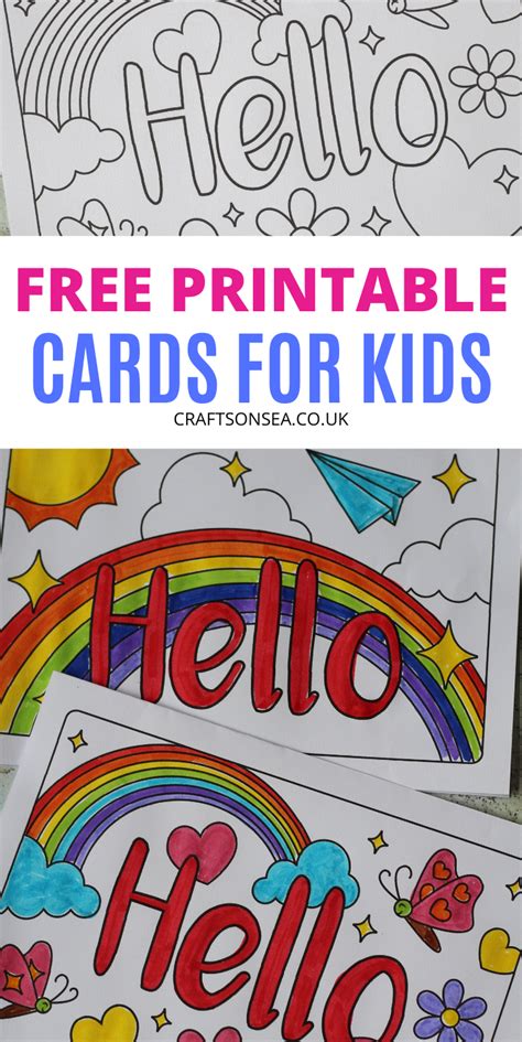 Hello Greeting Cards {FREE Printable Cards for Kids} | Kids cards, Free printable greeting cards ...