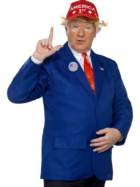 Dark Blue and Red Donald Trump Fancy Dress Costume-48377