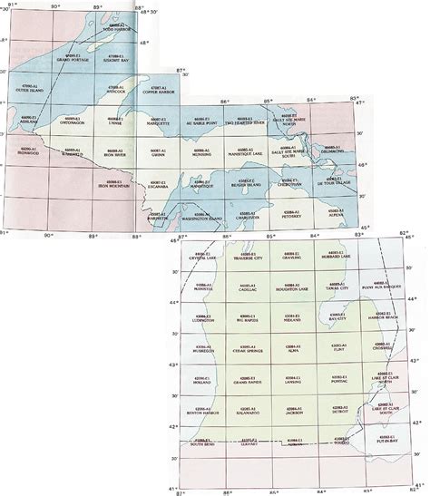 Michigan Topographic Index Maps - MI State USGS Topo Quads :: 24k 100k 250k