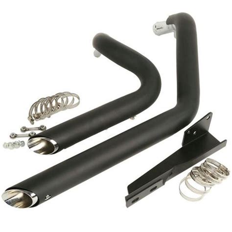 04 to 13 Sportster Staggered Shortshots Exhaust Pipes For Harley Matte Black - SMA Motorcycle ...