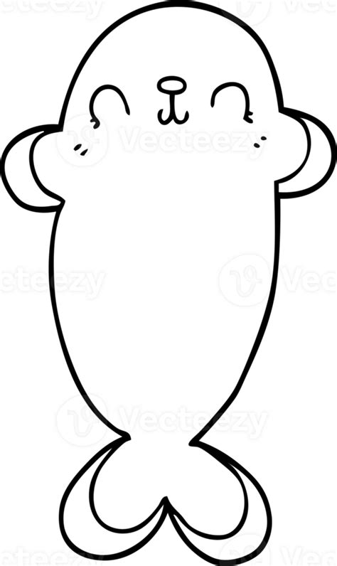 cartoon seal drawing 46694317 PNG