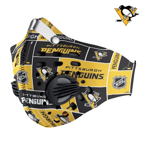 Pittsburgh Penguins Ice Hockey N95 Filter Face Mask - RobinPlaceFabrics