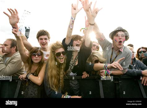 Crowd in front row screaming at a music concert Stock Photo, Royalty Free Image: 48240806 - Alamy