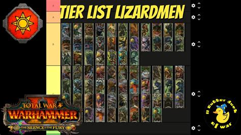 The ULTIMATE TIER LIST. Lizardmen (Multiplayer) Total War Warhammer 2 ...