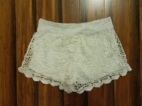 White Crochet Shorts