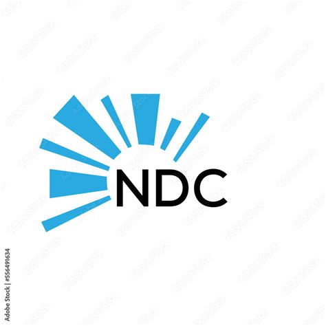 NDC letter logo. NDC blue image on white background and black letter. NDC technology Monogram ...