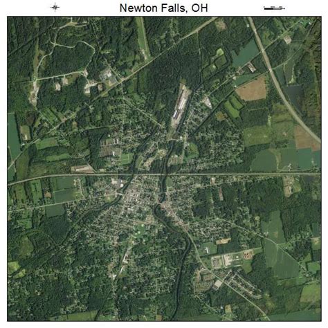 Aerial Photography Map of Newton Falls, OH Ohio