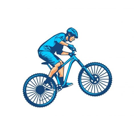 Premium Vector | Mountain bike vector | Bike logo, Bike logos design, Bike