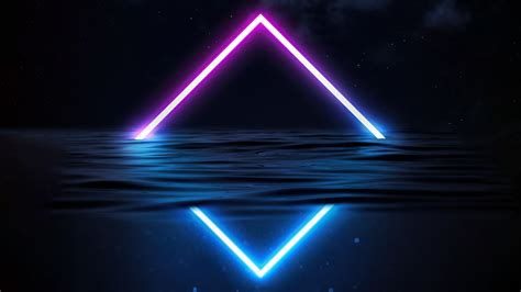 3840x2160 Glowing Triangle Neon 4K ,HD 4k Wallpapers,Images,Backgrounds,Photos and Pictures