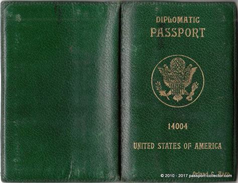 US Diplomatic Passports 1952 incl. covers | Passport-collector.com