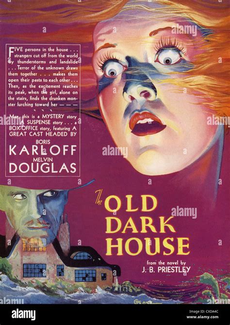 THE OLD DARK HOUSE Poster for 1932 Universal film with Boris Karloff from the novel by J.B ...